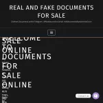 Real and fake documents for sale